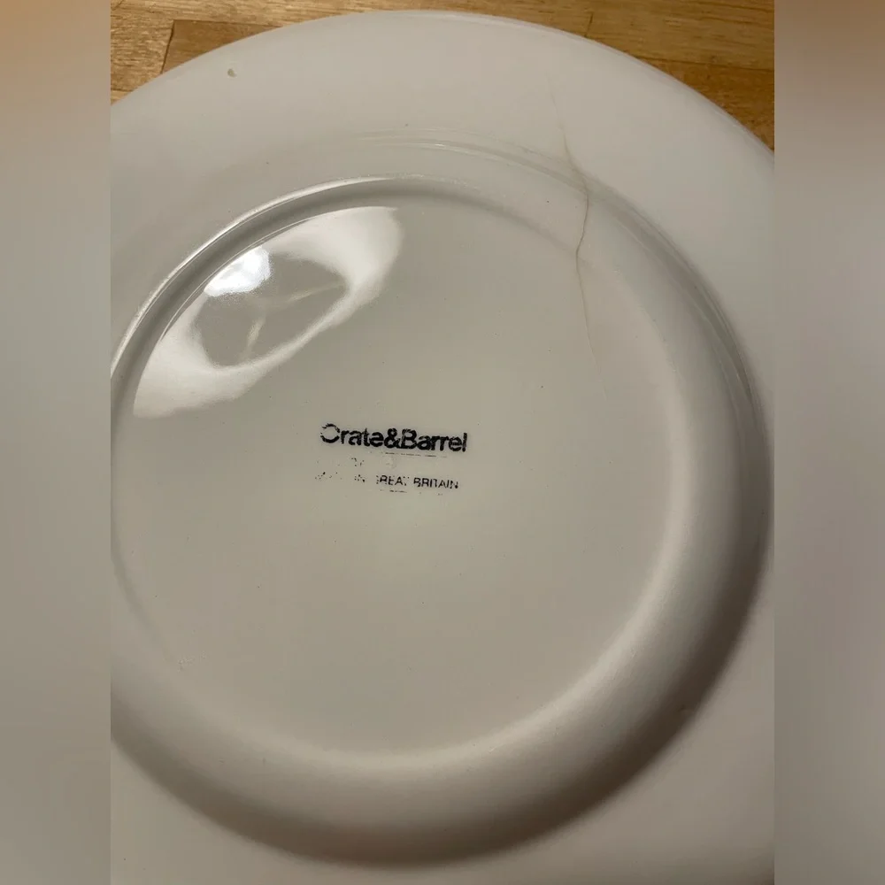 (4) Vintage Crate&Barrel Salad Plates - Poetry - 1998; Retired.